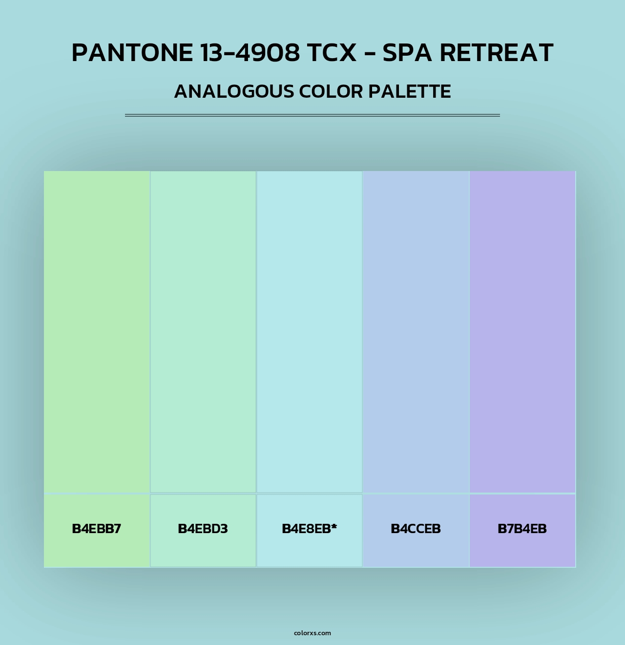 PANTONE 13-4908 TCX - Spa Retreat - Analogous Color Palette