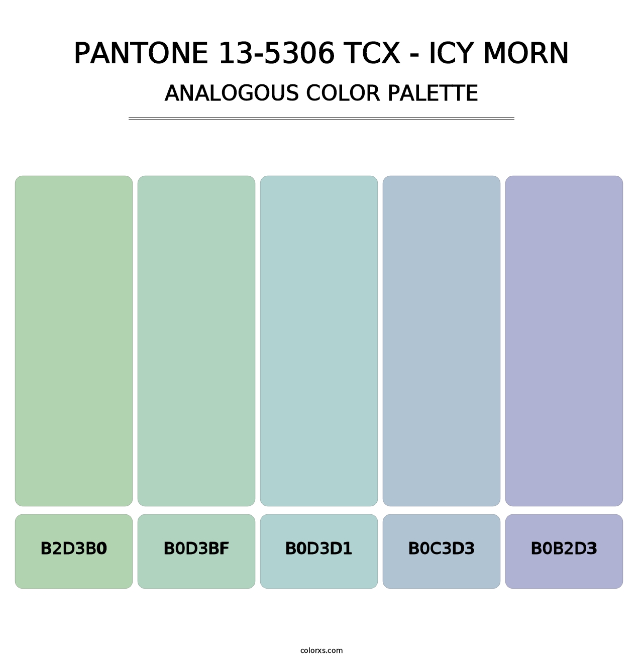 PANTONE 13-5306 TCX - Icy Morn - Analogous Color Palette