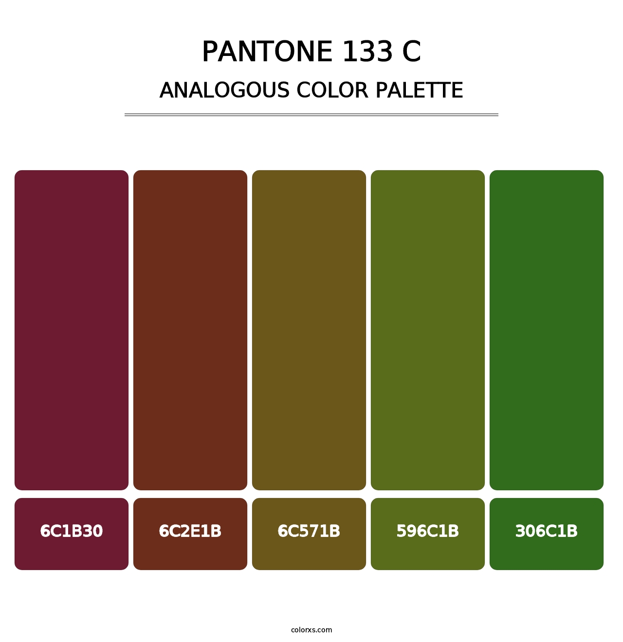 PANTONE 133 C - Analogous Color Palette