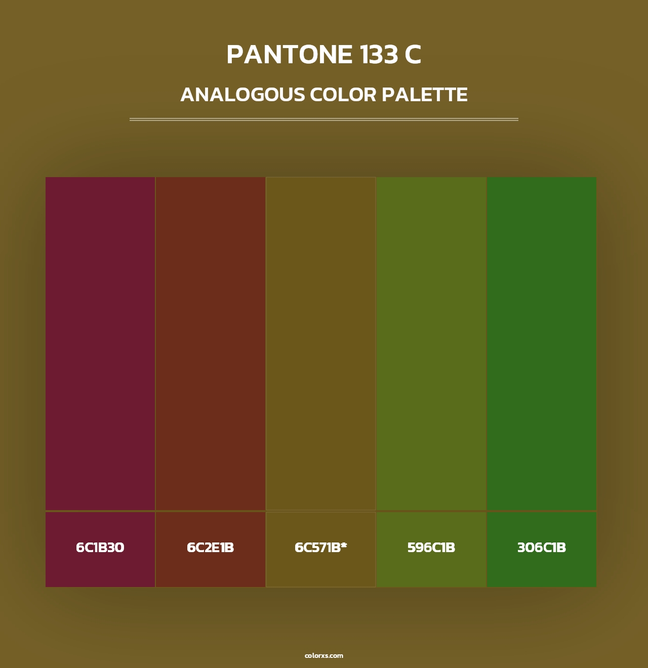 PANTONE 133 C - Analogous Color Palette