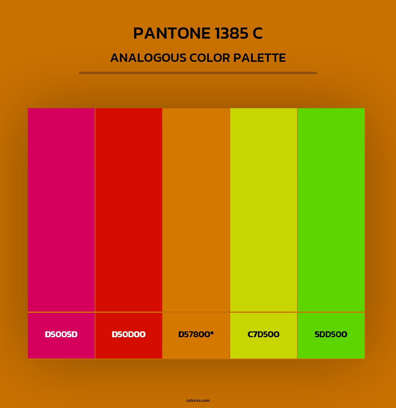 PANTONE 1385 C - Analogous Color Palette