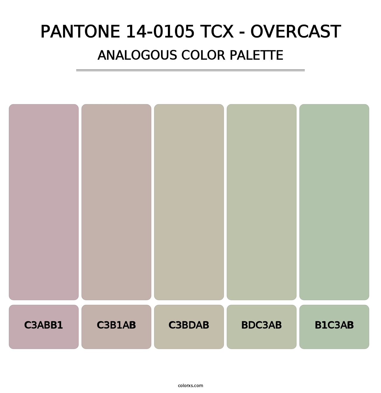 PANTONE 14-0105 TCX - Overcast - Analogous Color Palette