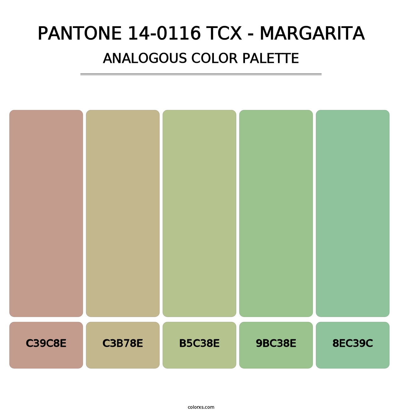 PANTONE 14-0116 TCX - Margarita - Analogous Color Palette