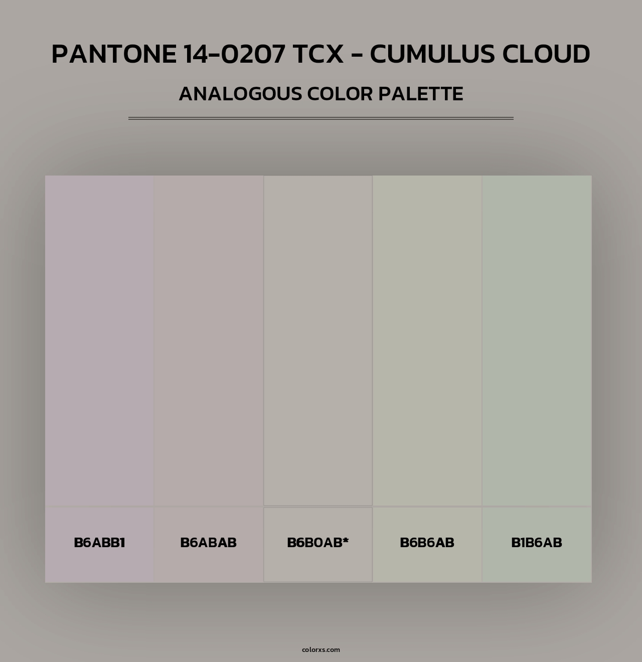 PANTONE 14-0207 TCX - Cumulus Cloud - Analogous Color Palette