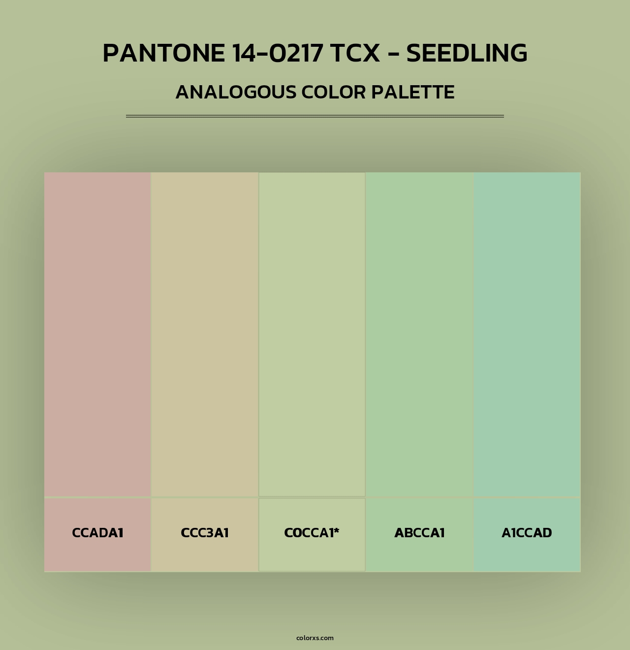 PANTONE 14-0217 TCX - Seedling - Analogous Color Palette