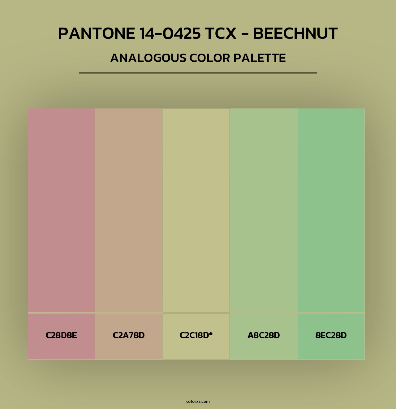 PANTONE 14-0425 TCX - Beechnut - Analogous Color Palette