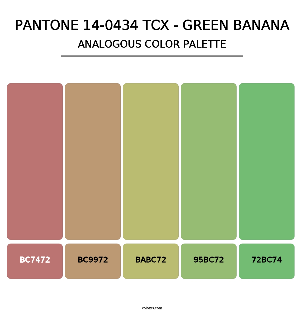 PANTONE 14-0434 TCX - Green Banana - Analogous Color Palette
