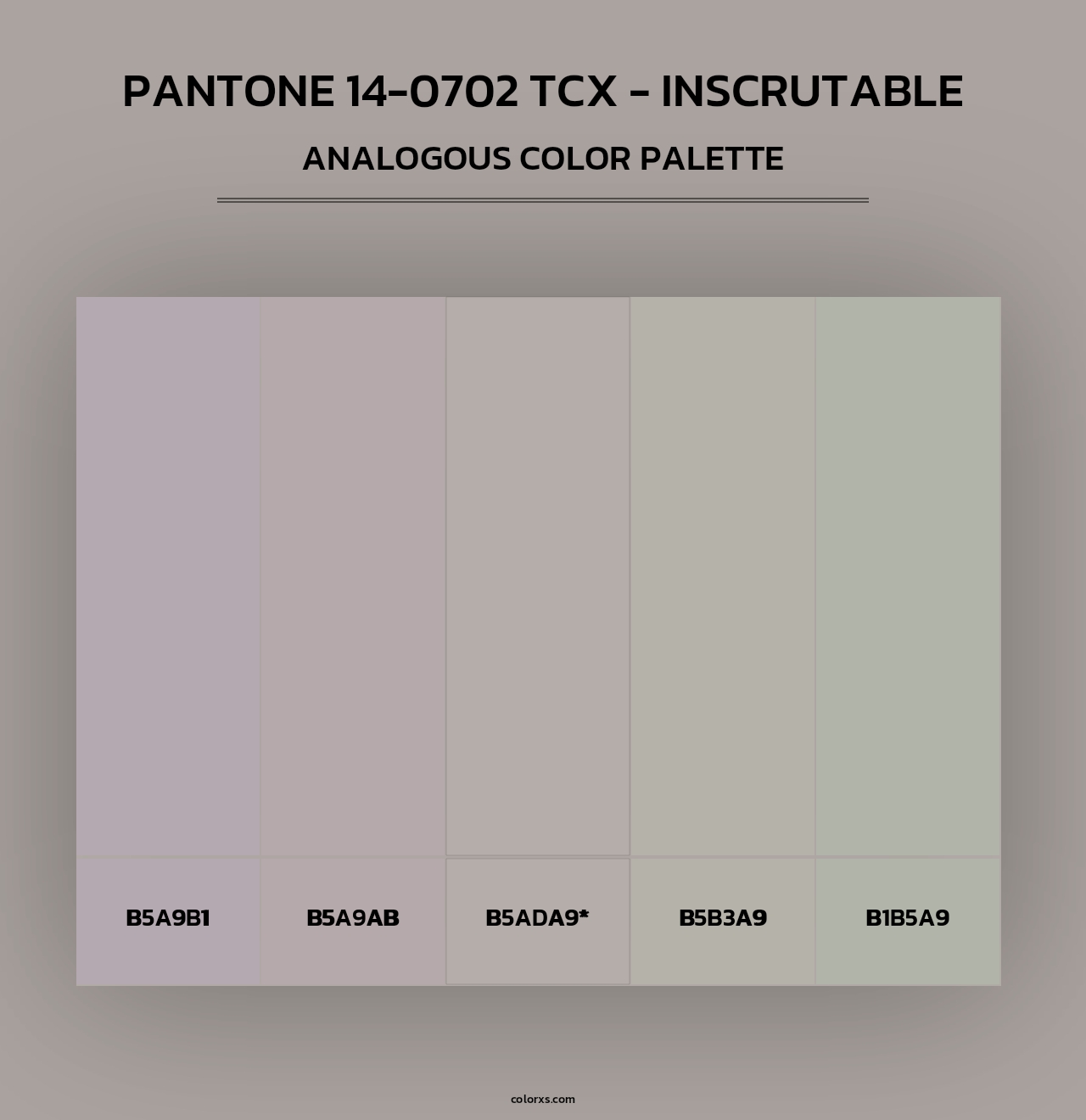 PANTONE 14-0702 TCX - Inscrutable - Analogous Color Palette