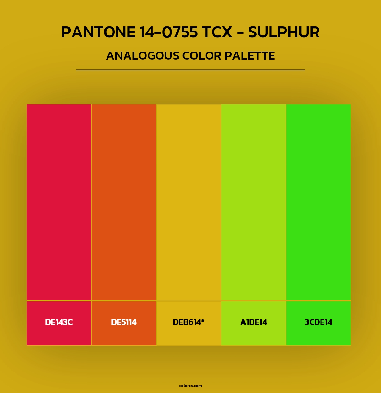 PANTONE 14-0755 TCX - Sulphur - Analogous Color Palette