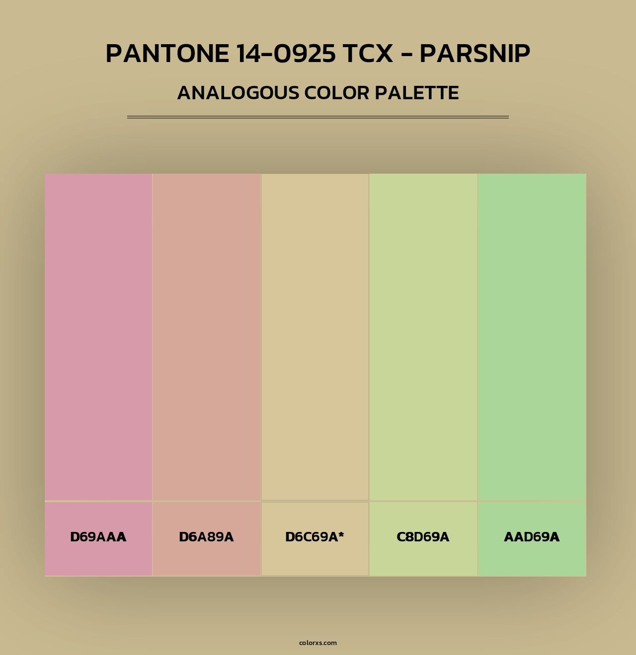 PANTONE 14-0925 TCX - Parsnip - Analogous Color Palette