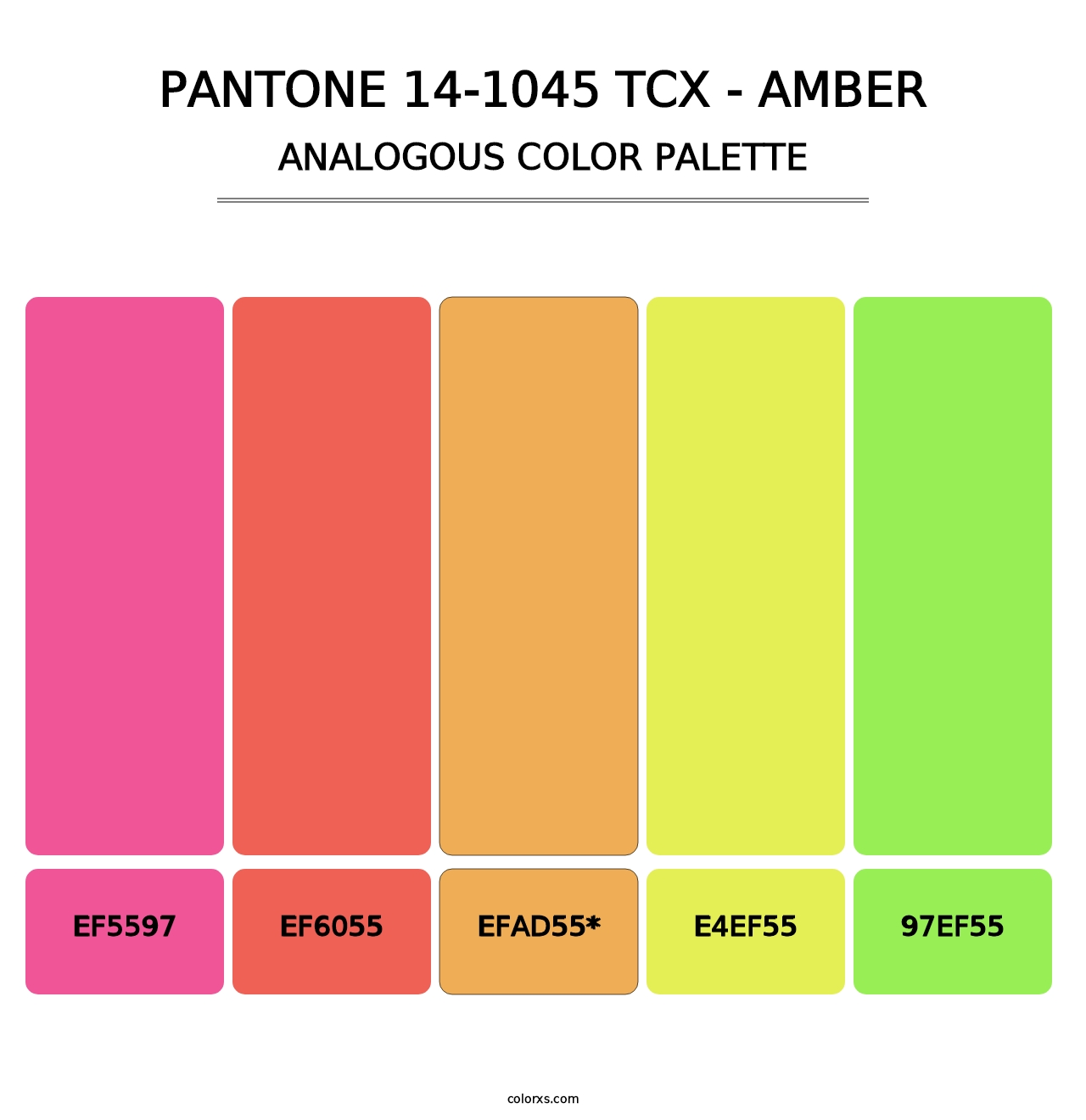PANTONE 14-1045 TCX - Amber - Analogous Color Palette