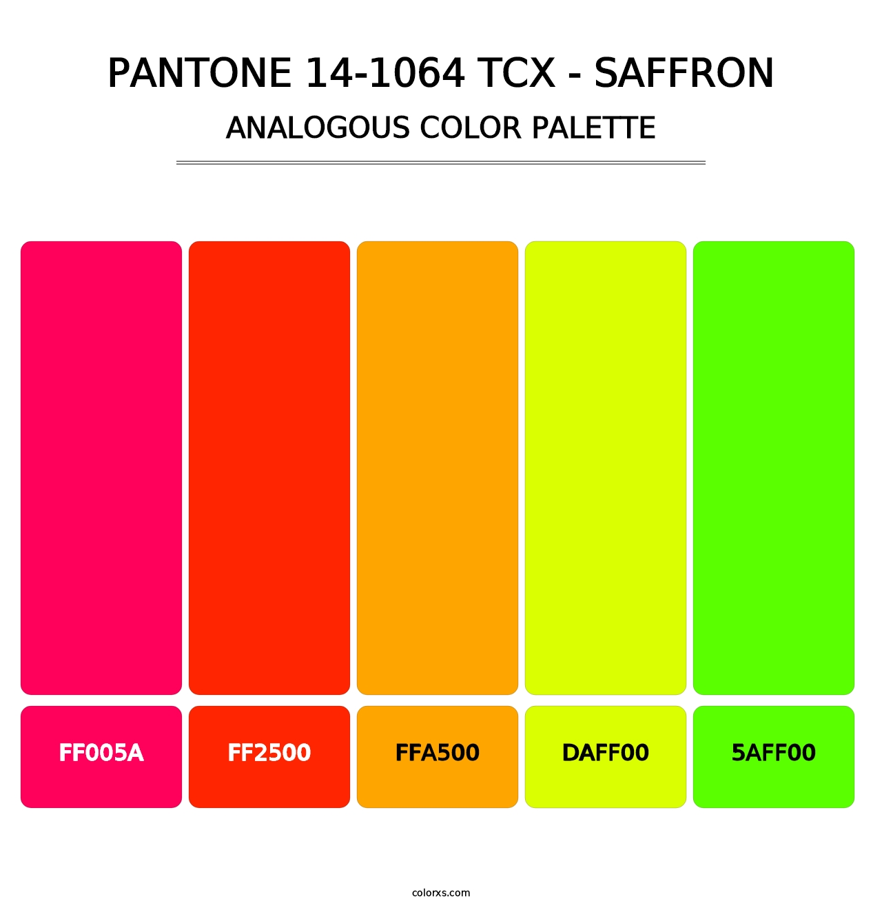 PANTONE 14-1064 TCX - Saffron - Analogous Color Palette