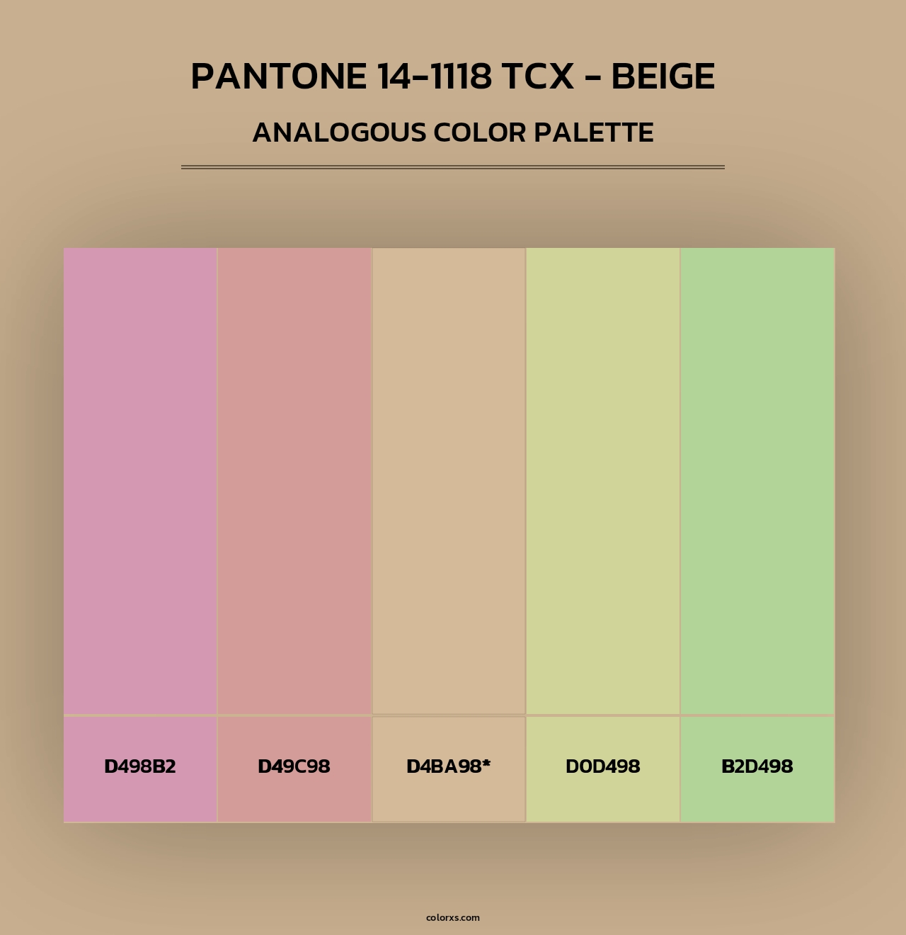 PANTONE 14-1118 TCX - Beige - Analogous Color Palette