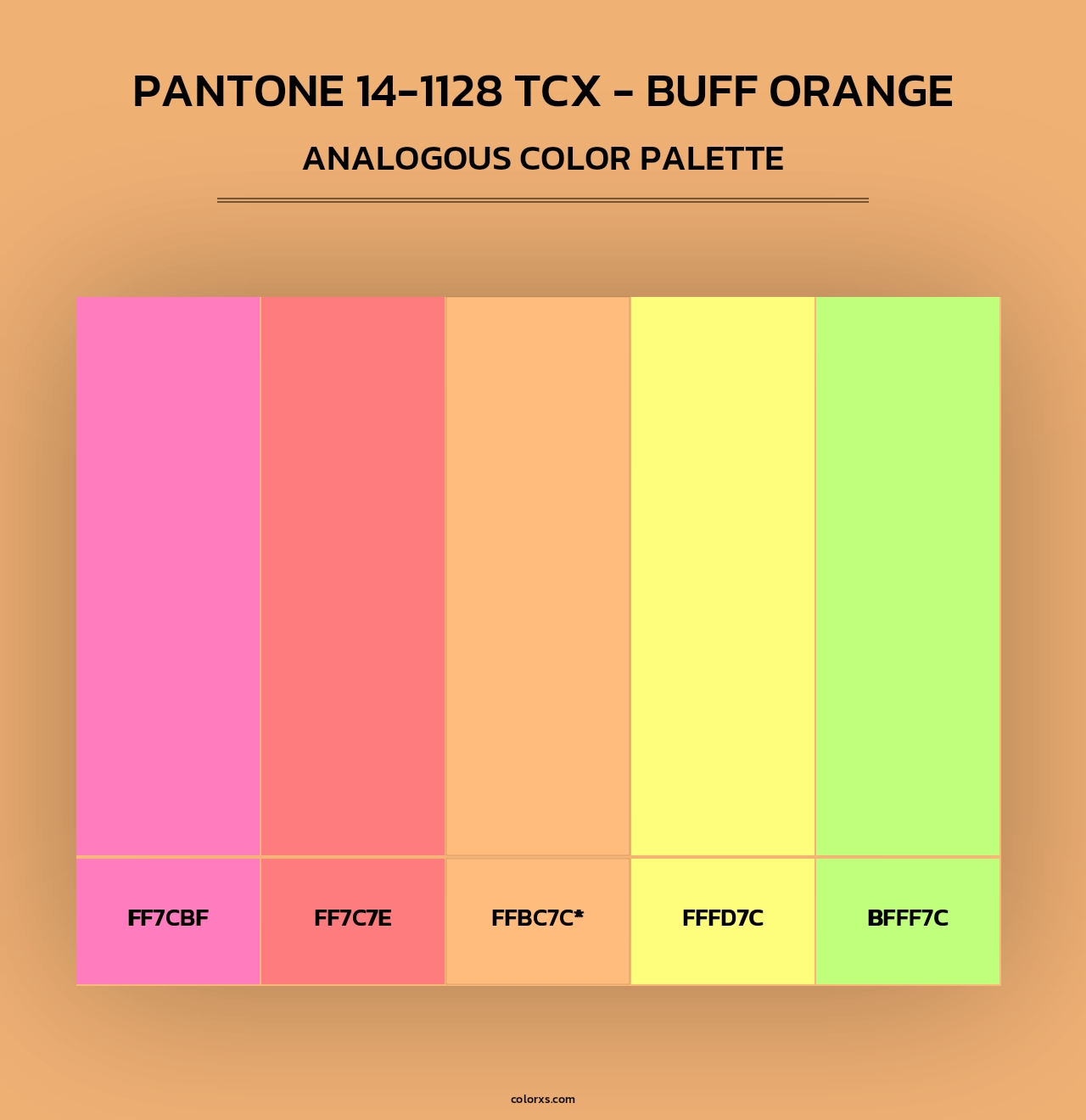 PANTONE 14-1128 TCX - Buff Orange - Analogous Color Palette