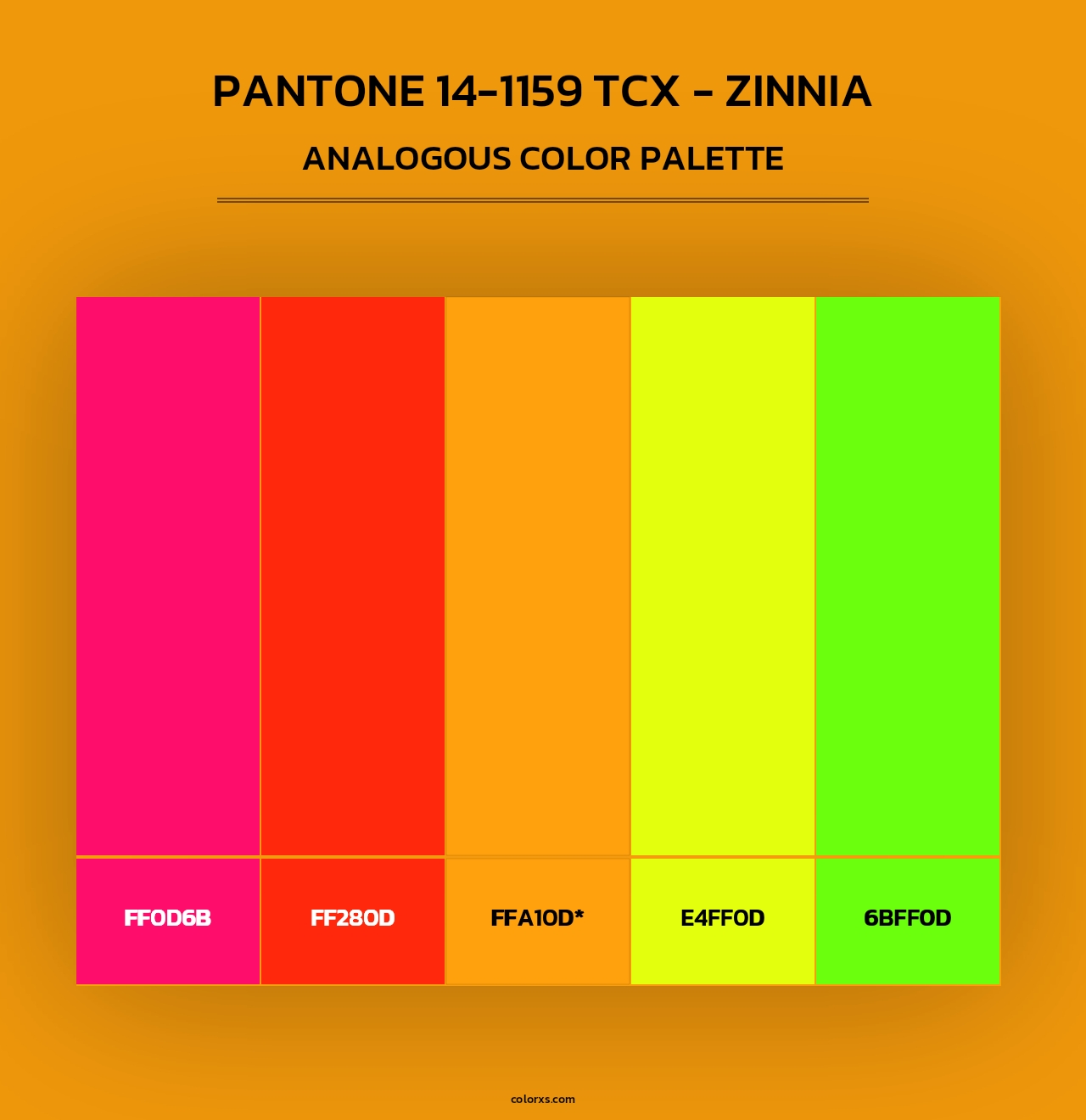 PANTONE 14-1159 TCX - Zinnia - Analogous Color Palette