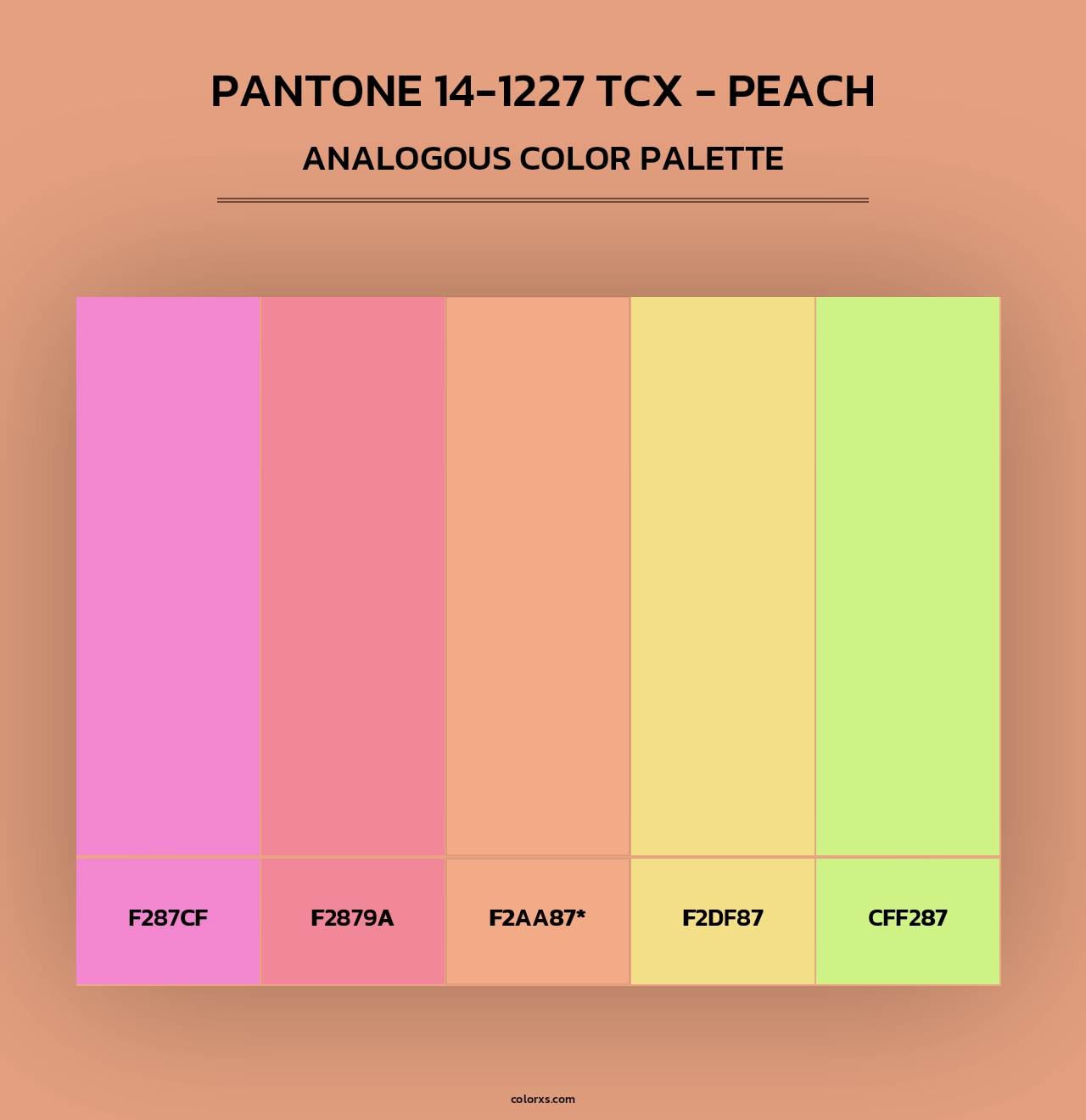 Pantone 14-1227 TCX - Peach - Analogous Color Palette