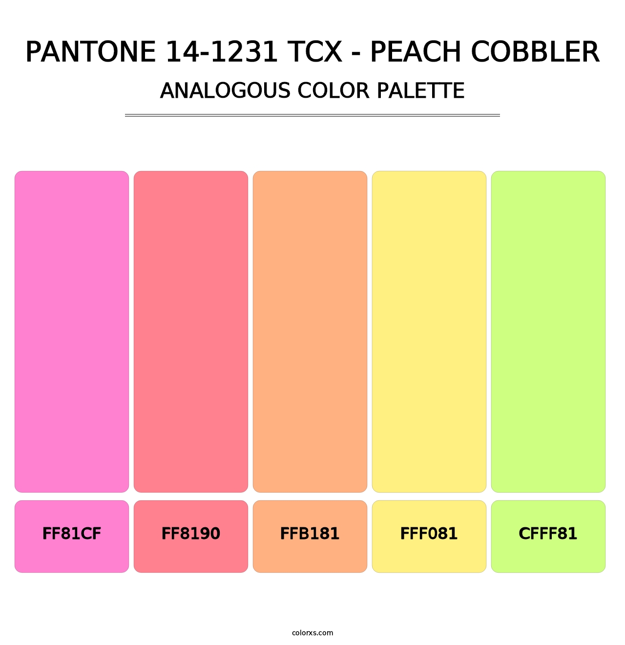 PANTONE 14-1231 TCX - Peach Cobbler - Analogous Color Palette