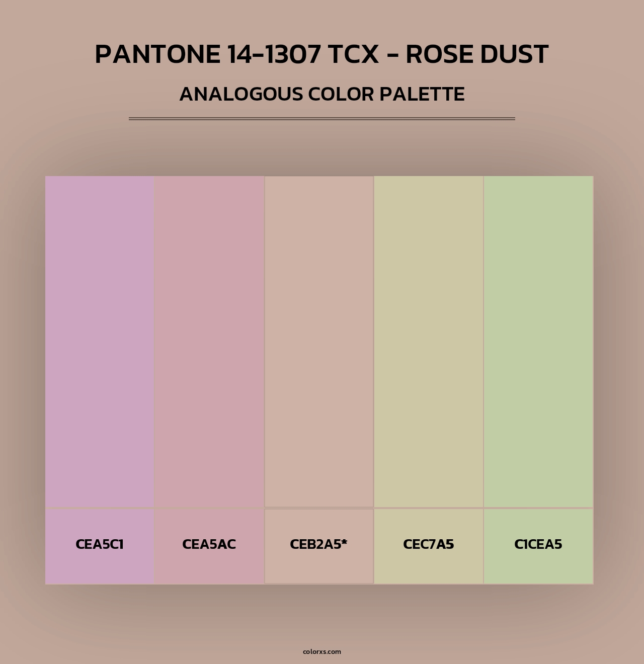 PANTONE 14-1307 TCX - Rose Dust - Analogous Color Palette