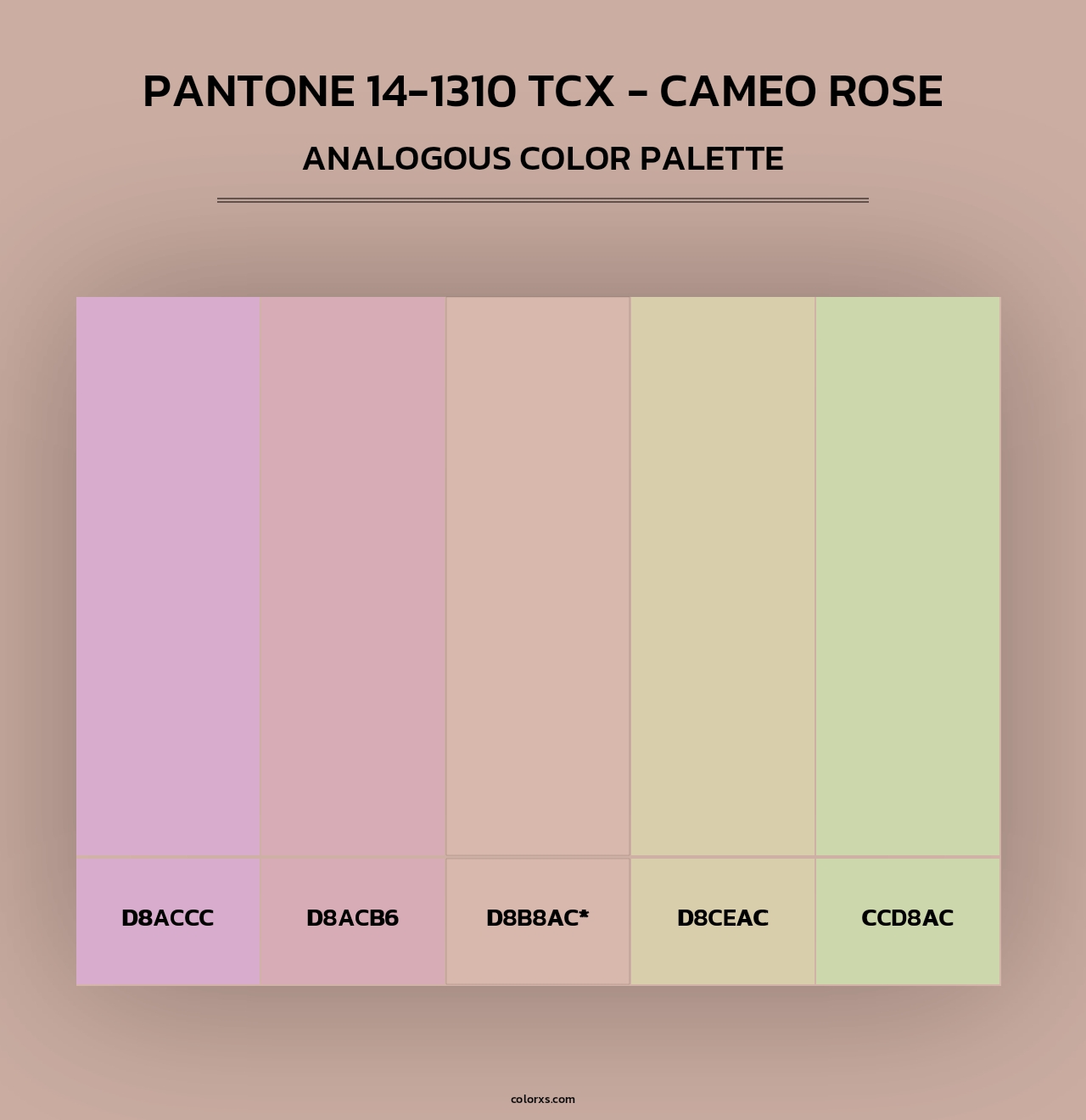 PANTONE 14-1310 TCX - Cameo Rose - Analogous Color Palette