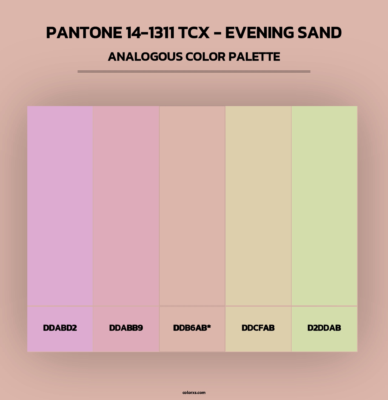 PANTONE 14-1311 TCX - Evening Sand - Analogous Color Palette