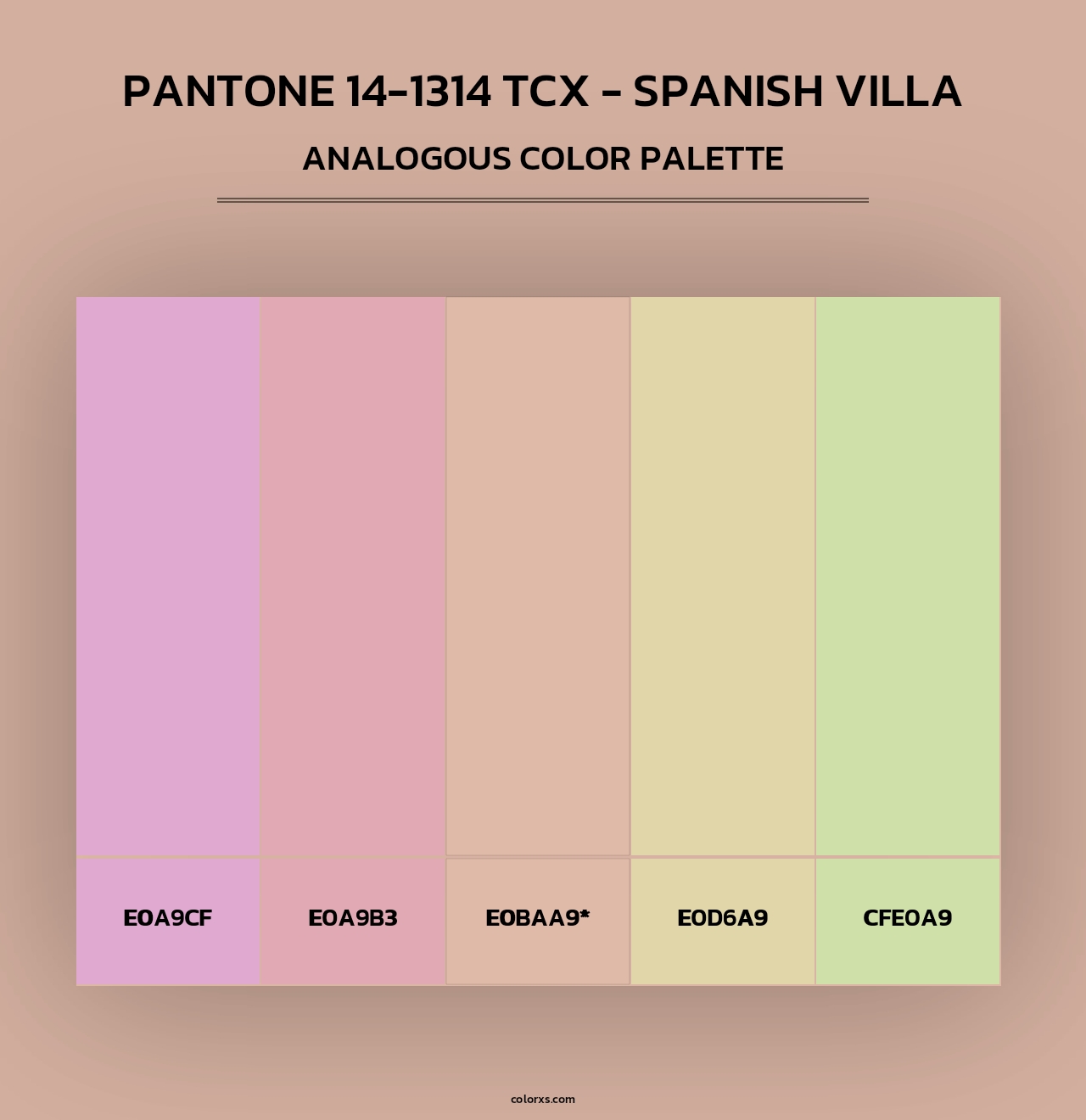 PANTONE 14-1314 TCX - Spanish Villa - Analogous Color Palette