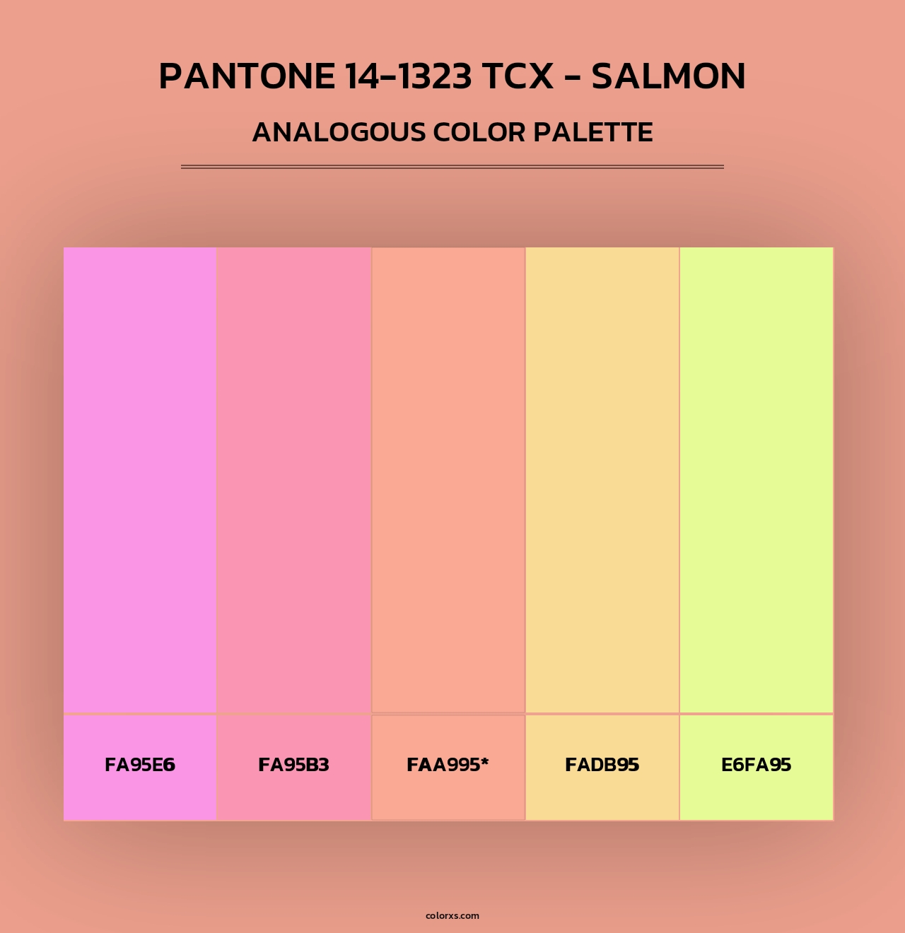 PANTONE 14-1323 TCX - Salmon - Analogous Color Palette