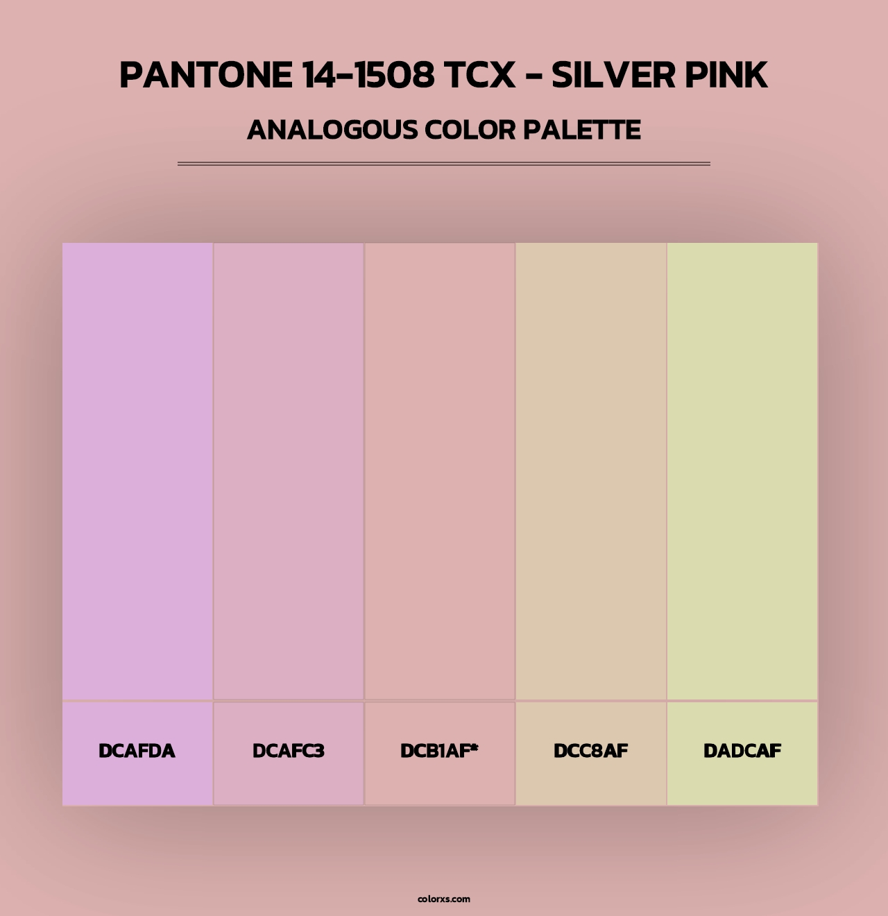 PANTONE 14-1508 TCX - Silver Pink - Analogous Color Palette