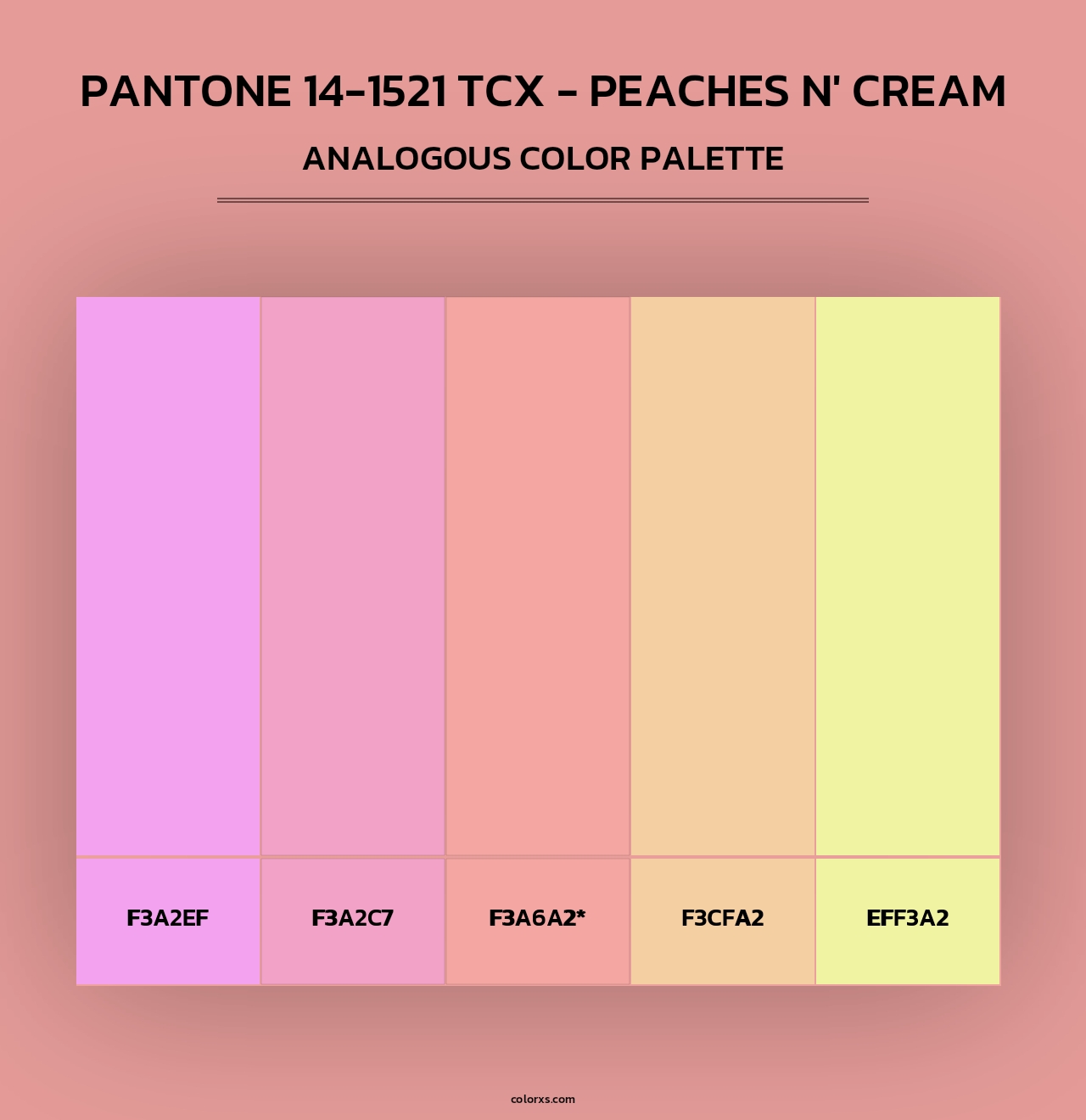 PANTONE 14-1521 TCX - Peaches N' Cream - Analogous Color Palette