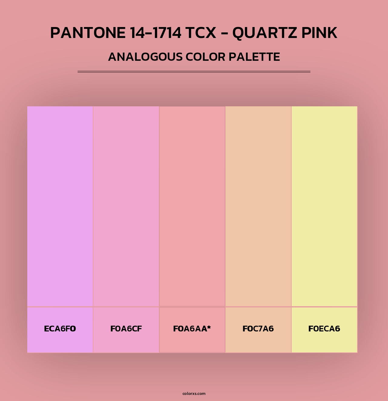 PANTONE 14-1714 TCX - Quartz Pink - Analogous Color Palette