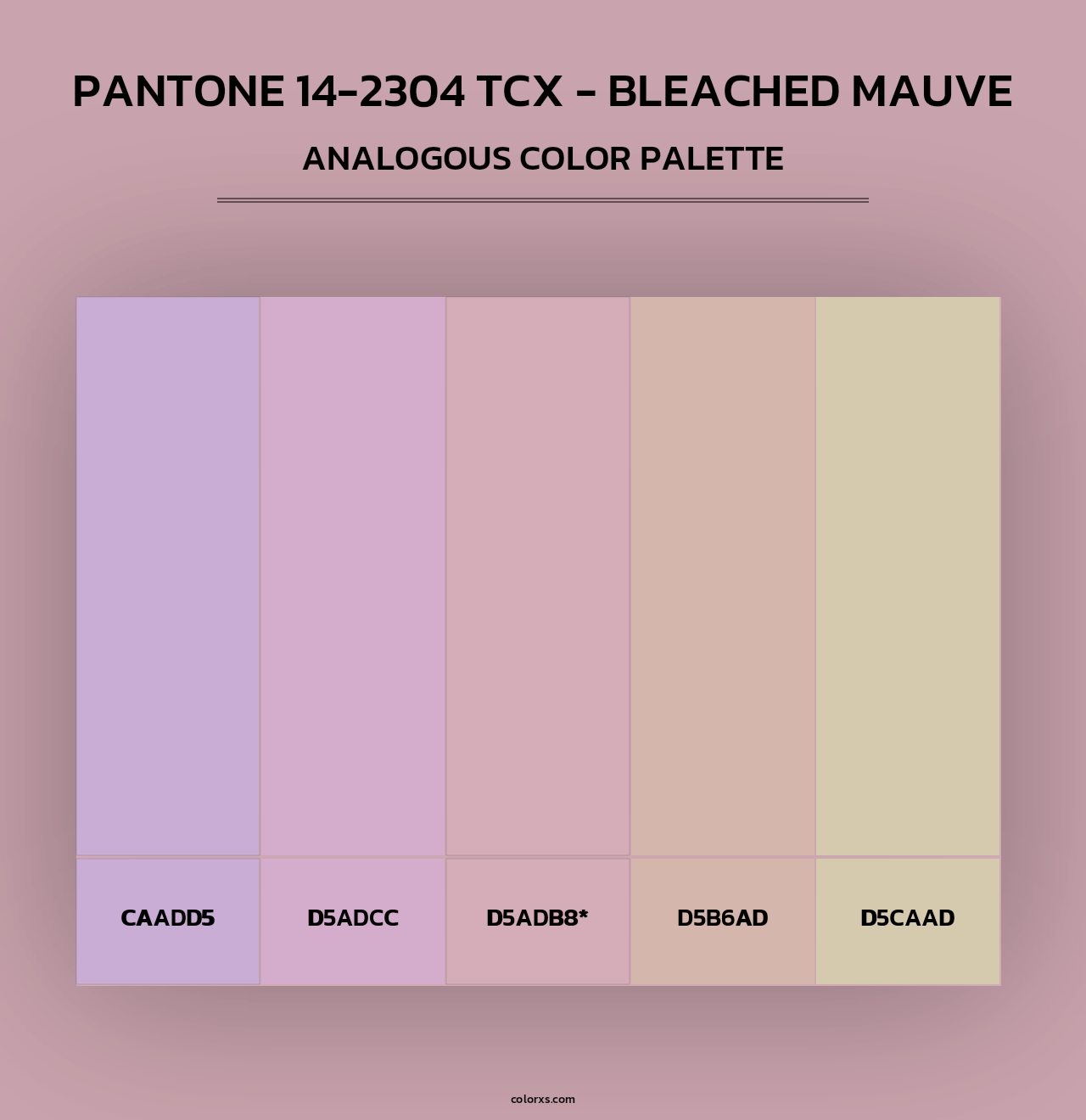 PANTONE 14-2304 TCX - Bleached Mauve - Analogous Color Palette