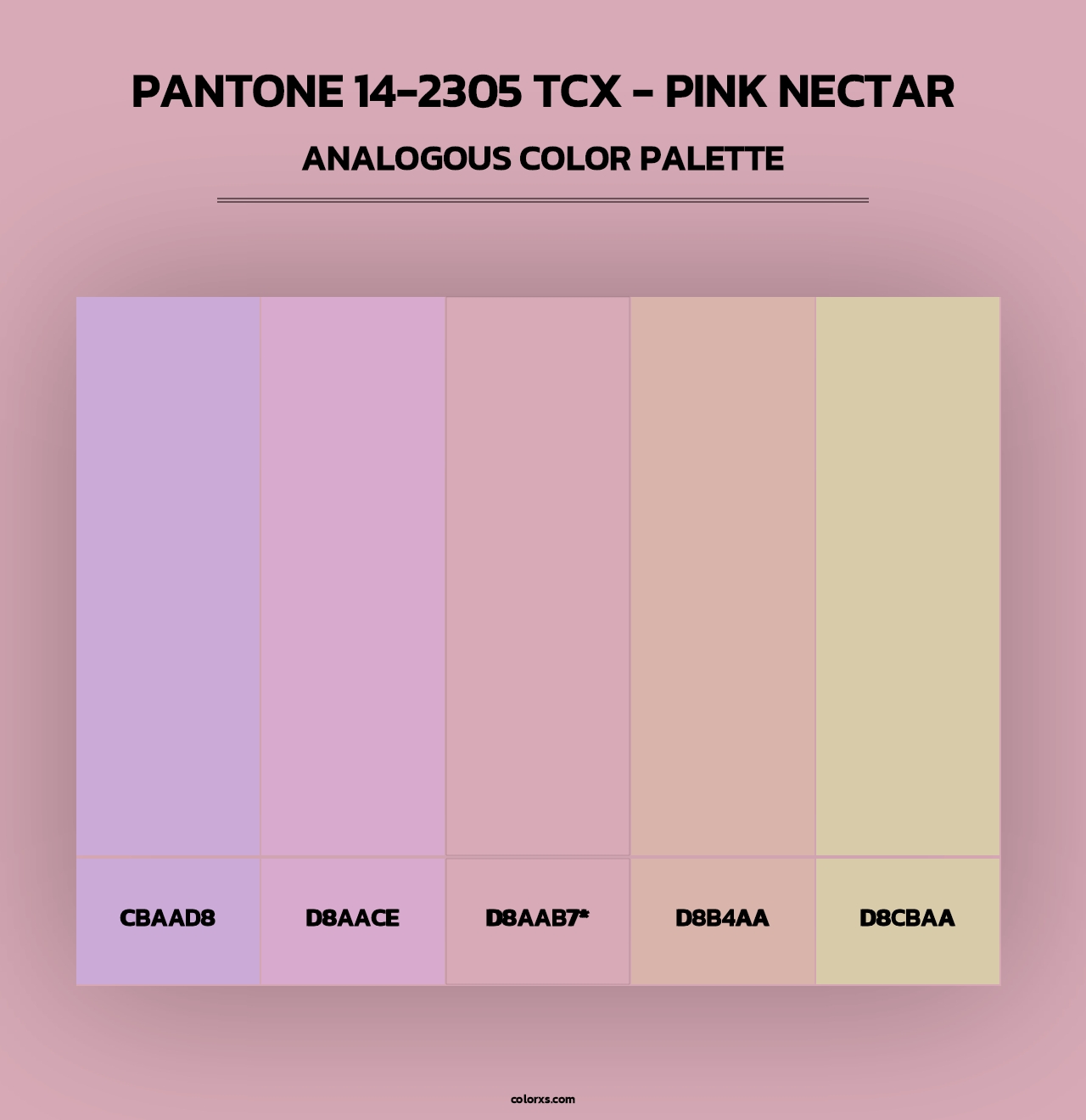 PANTONE 14-2305 TCX - Pink Nectar - Analogous Color Palette
