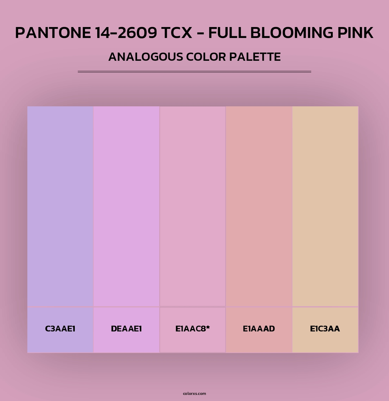 PANTONE 14-2609 TCX - Full Blooming Pink - Analogous Color Palette