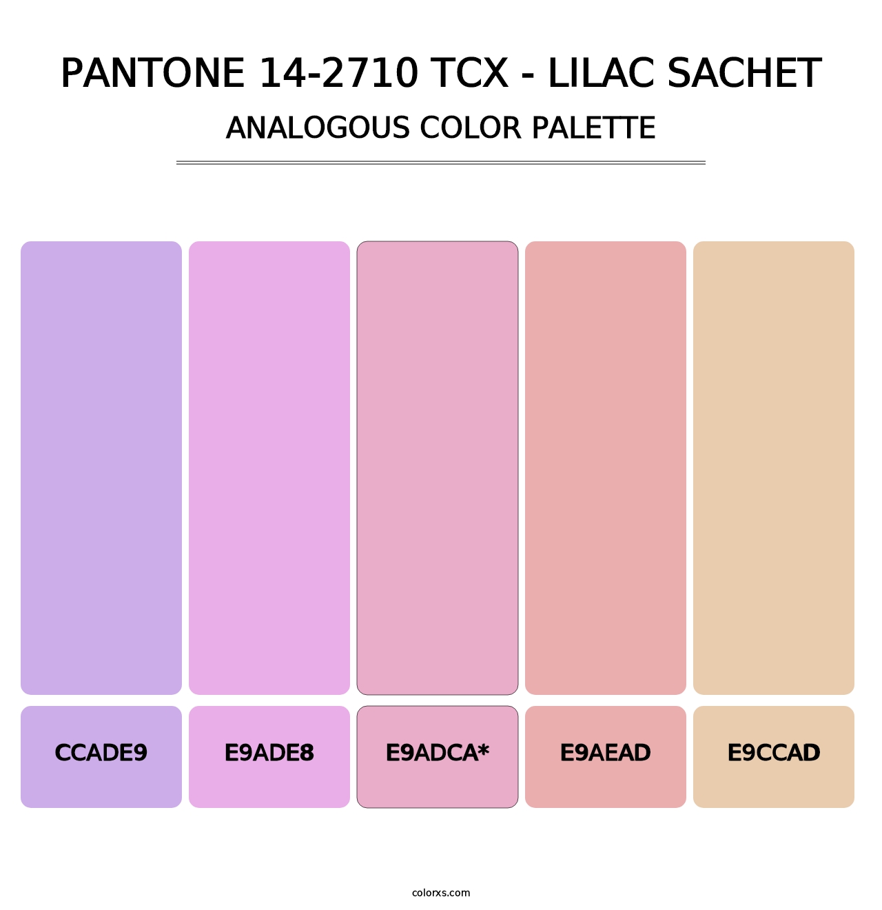 PANTONE 14-2710 TCX - Lilac Sachet - Analogous Color Palette