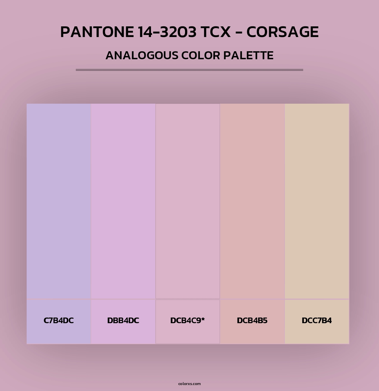 PANTONE 14-3203 TCX - Corsage - Analogous Color Palette