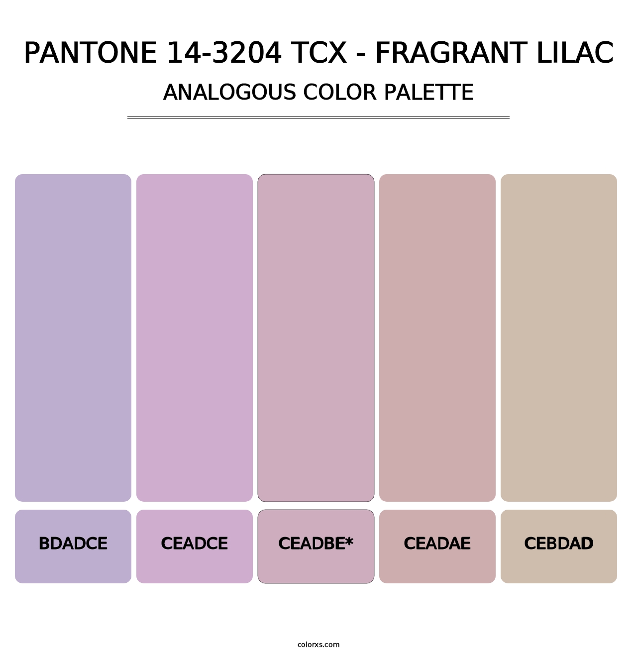 PANTONE 14-3204 TCX - Fragrant Lilac - Analogous Color Palette