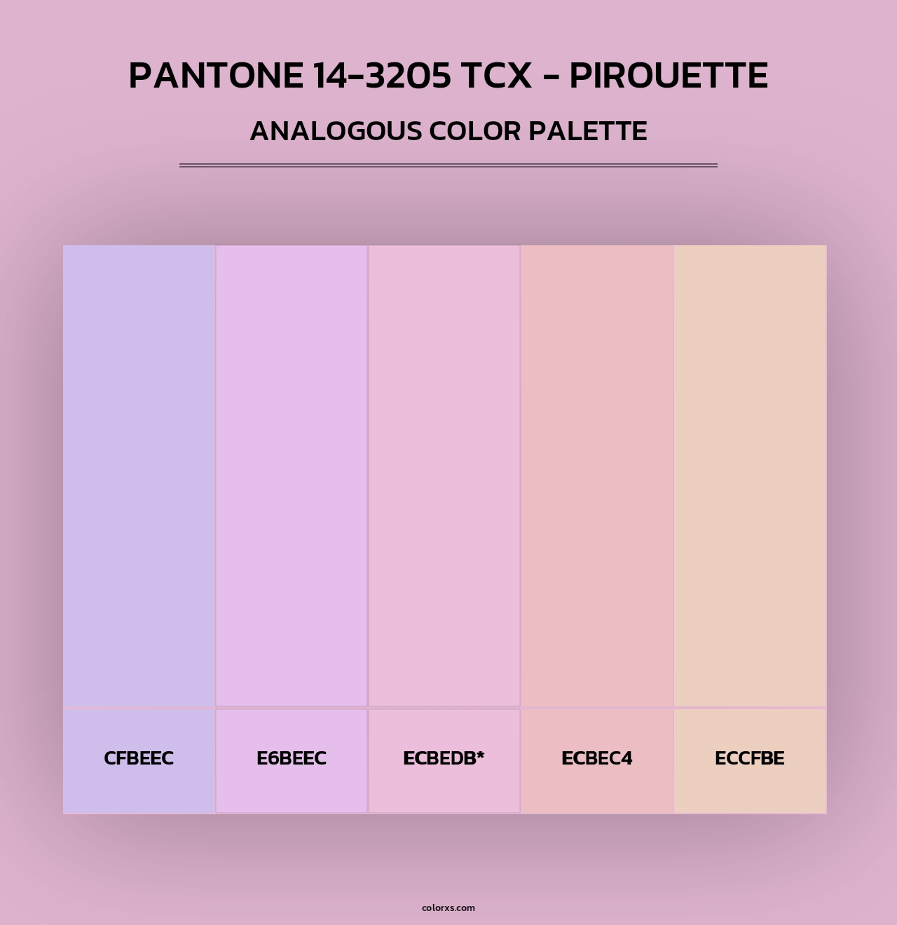 PANTONE 14-3205 TCX - Pirouette - Analogous Color Palette