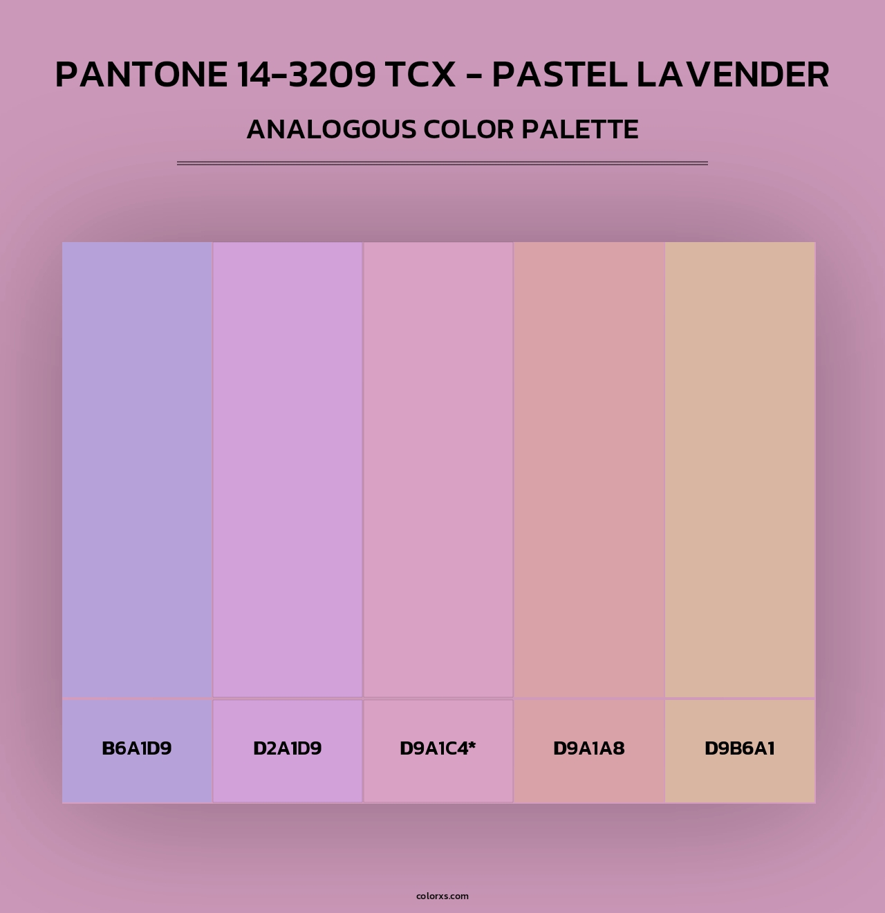 PANTONE 14-3209 TCX - Pastel Lavender - Analogous Color Palette