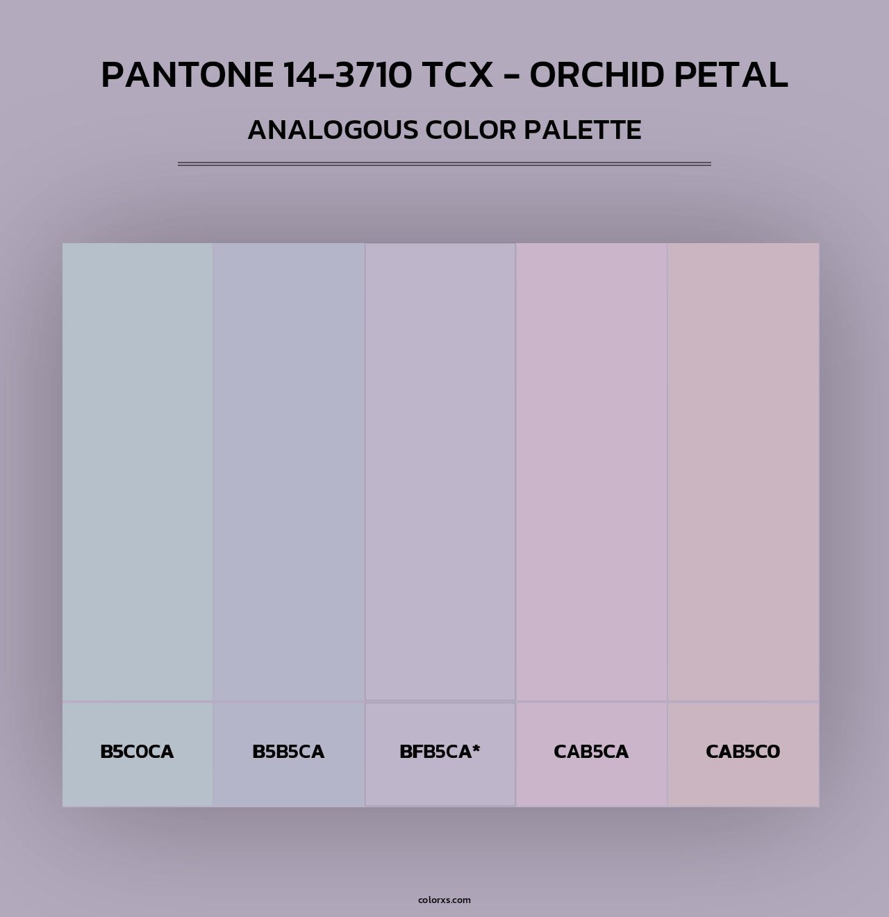 PANTONE 14-3710 TCX - Orchid Petal - Analogous Color Palette
