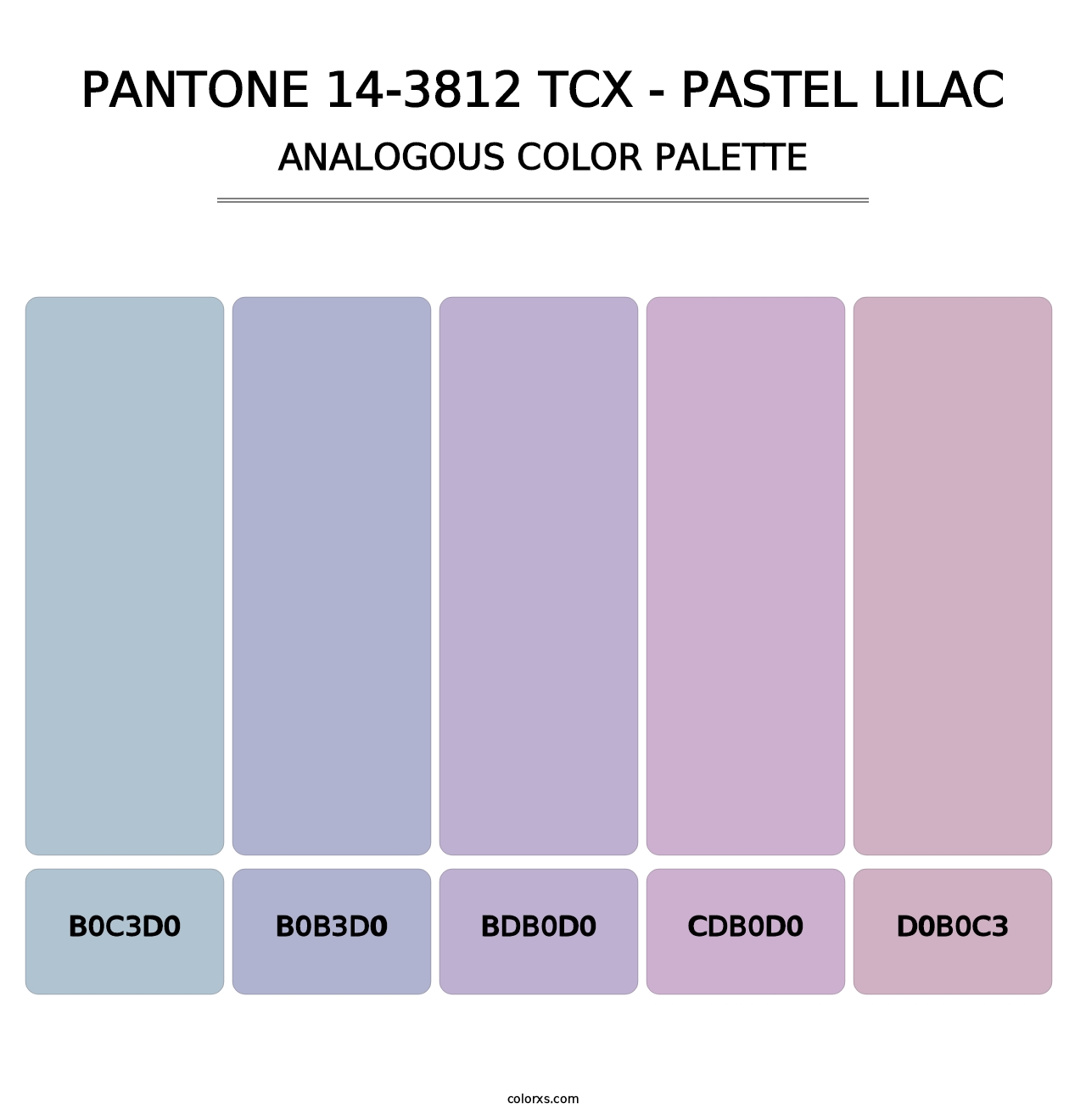 PANTONE 14-3812 TCX - Pastel Lilac - Analogous Color Palette