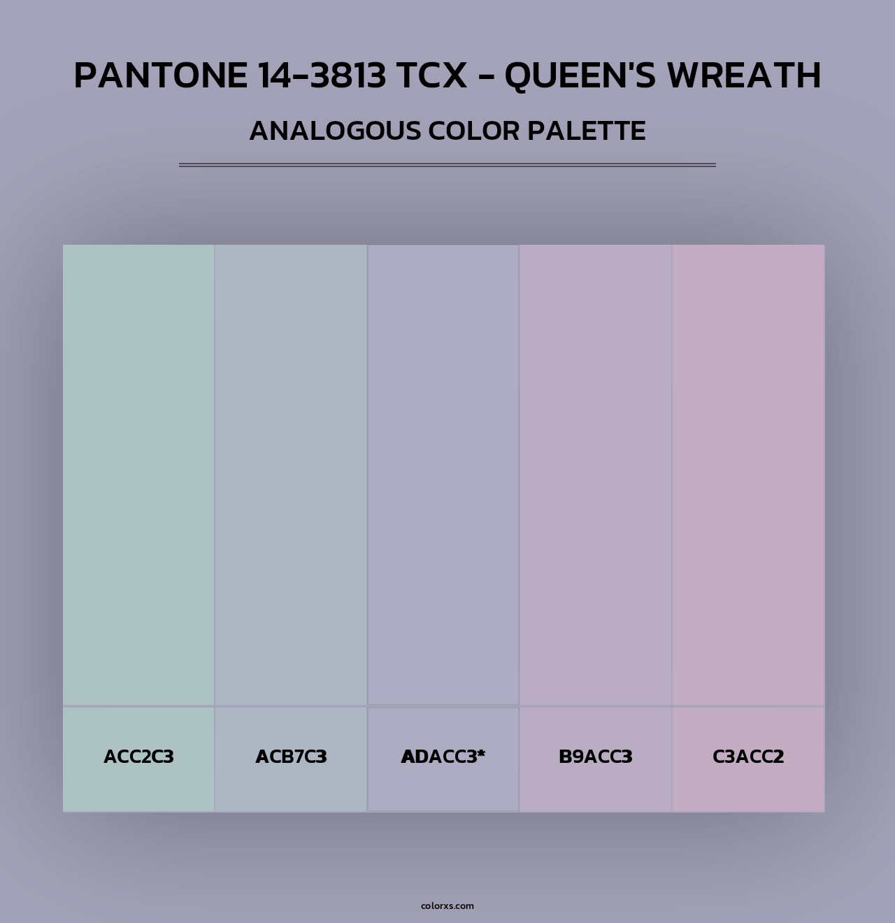 Pantone 14-3813 TCX - Queen's Wreath - Analogous Color Palette