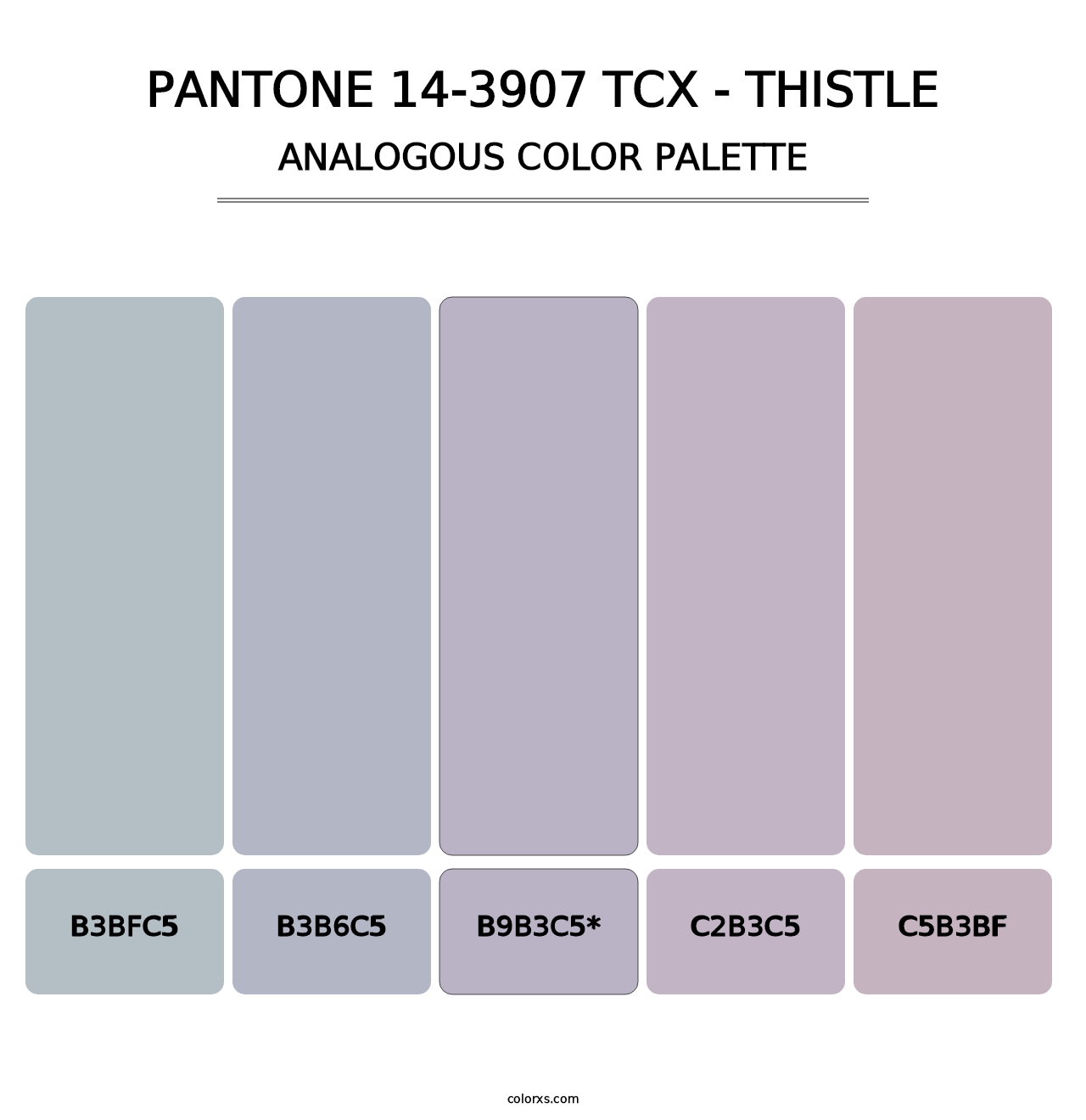 PANTONE 14-3907 TCX - Thistle - Analogous Color Palette