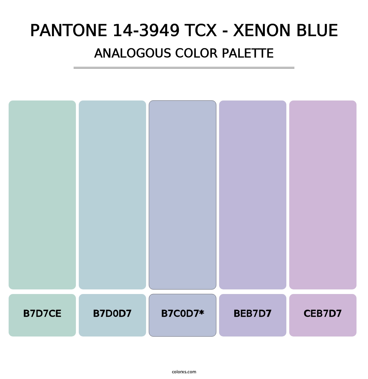 PANTONE 14-3949 TCX - Xenon Blue - Analogous Color Palette