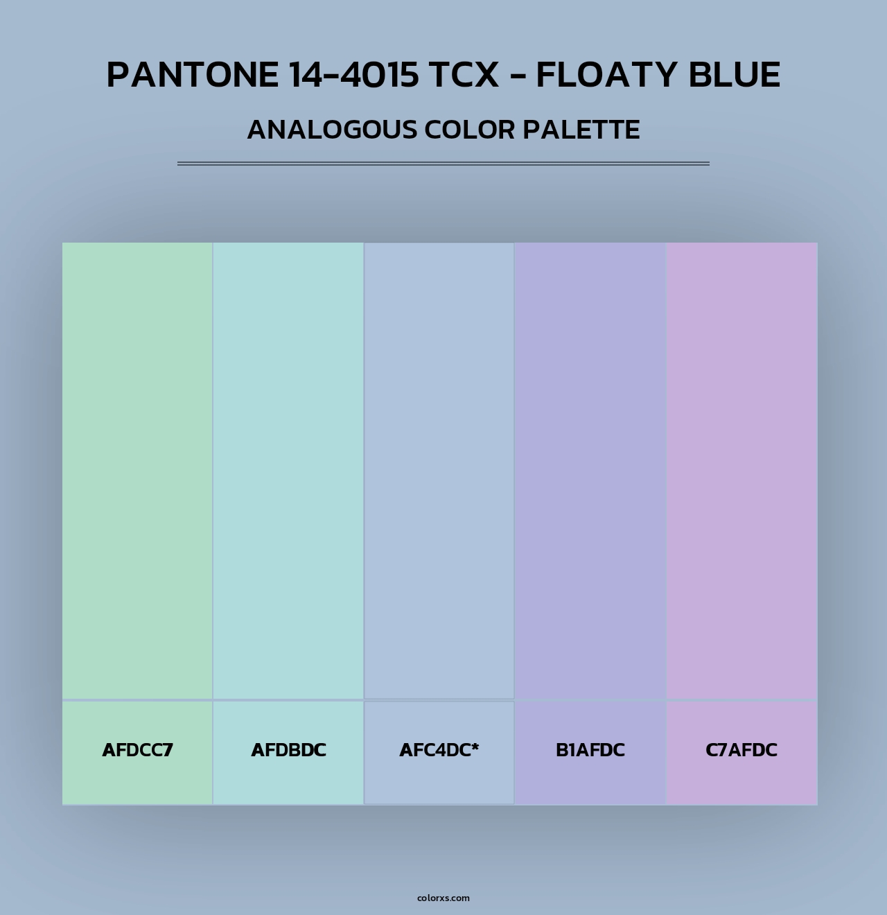 PANTONE 14-4015 TCX - Floaty Blue - Analogous Color Palette