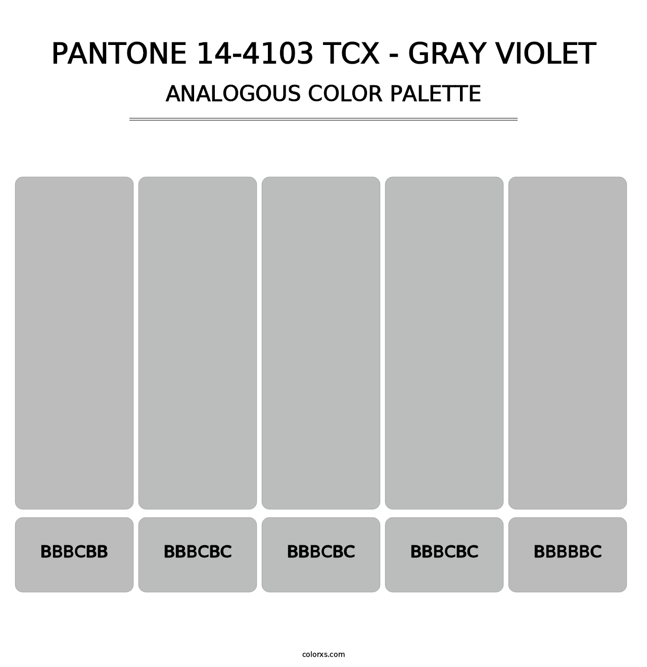 PANTONE 14-4103 TCX - Gray Violet - Analogous Color Palette
