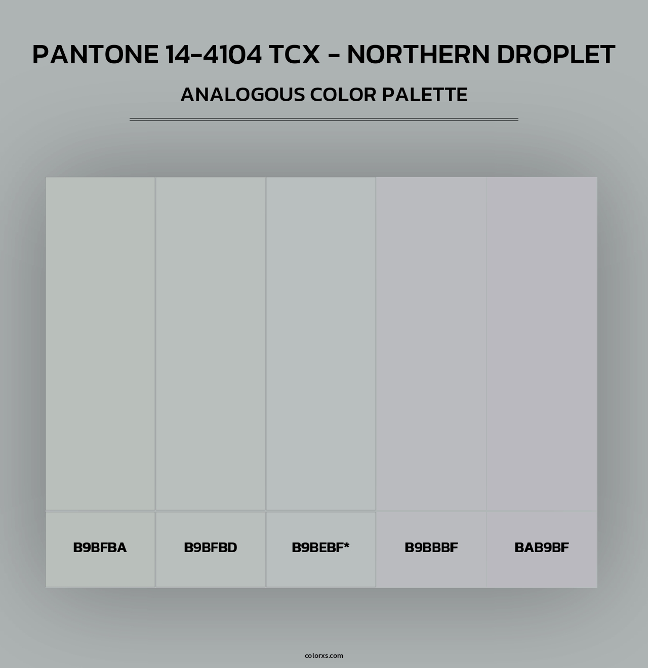 PANTONE 14-4104 TCX - Northern Droplet - Analogous Color Palette