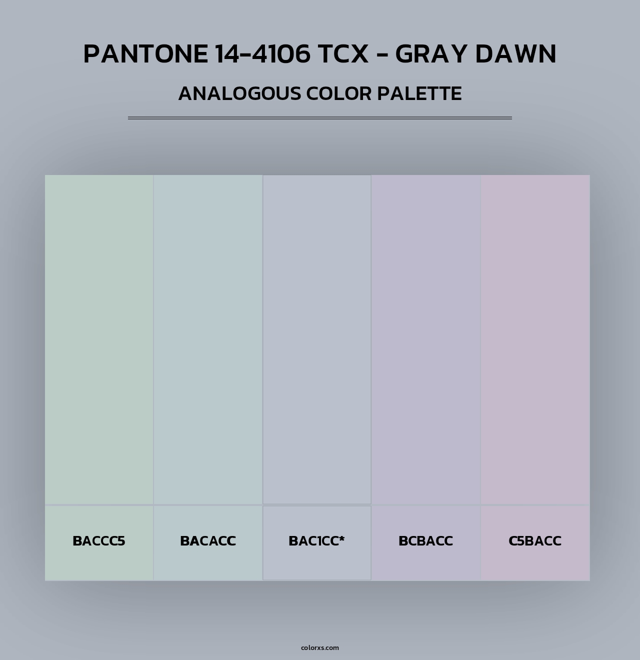 PANTONE 14-4106 TCX - Gray Dawn - Analogous Color Palette