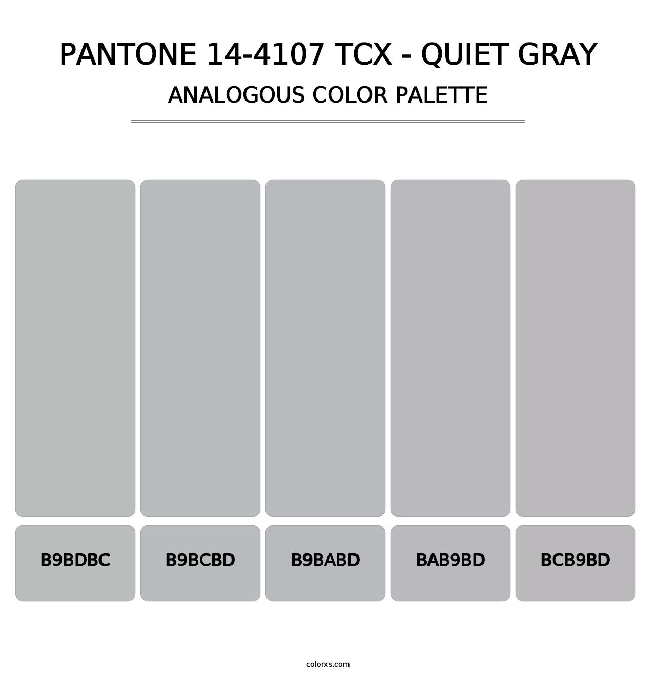 PANTONE 14-4107 TCX - Quiet Gray - Analogous Color Palette
