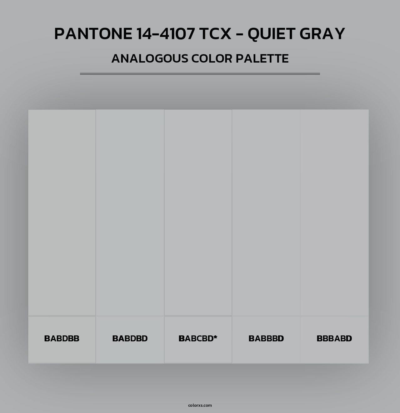 PANTONE 14-4107 TCX - Quiet Gray - Analogous Color Palette