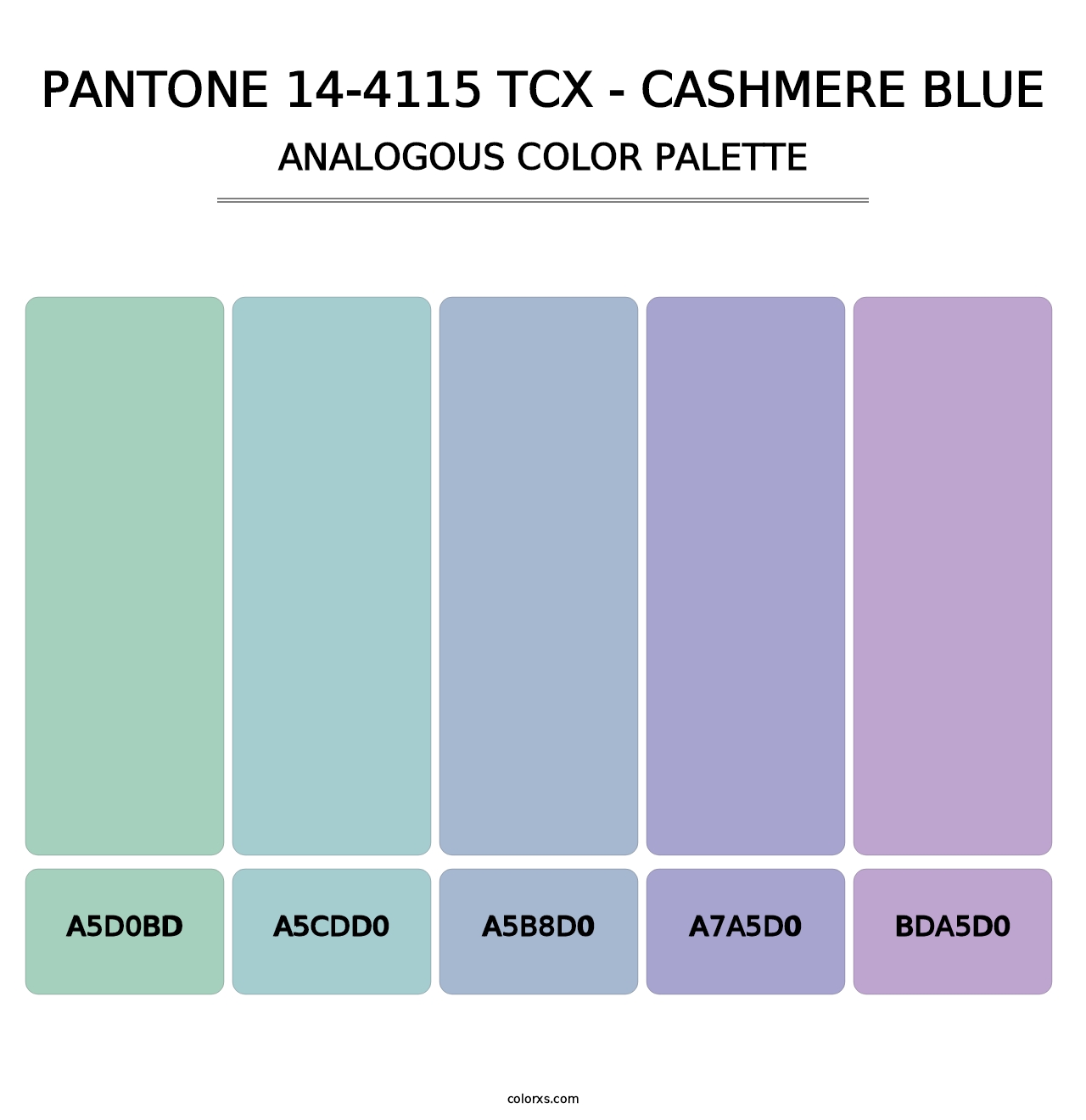 PANTONE 14-4115 TCX - Cashmere Blue - Analogous Color Palette