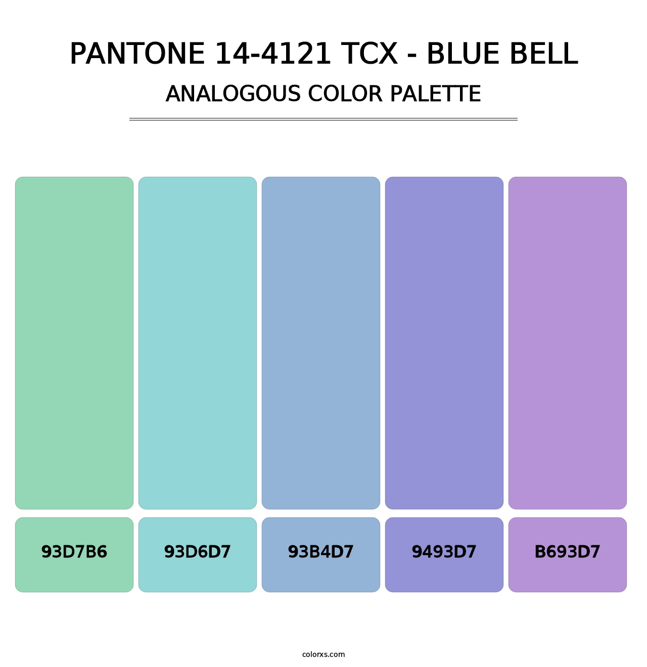 PANTONE 14-4121 TCX - Blue Bell - Analogous Color Palette